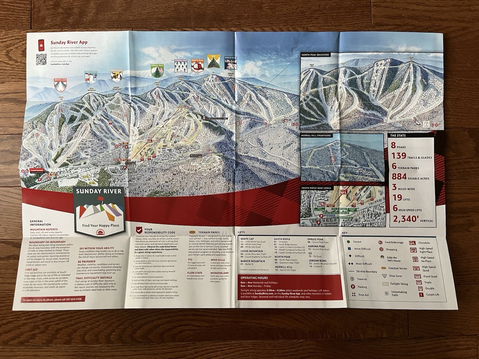 2025-26 New England Ski Mountain Trail Maps – Killington Sugarloaf Sunday River