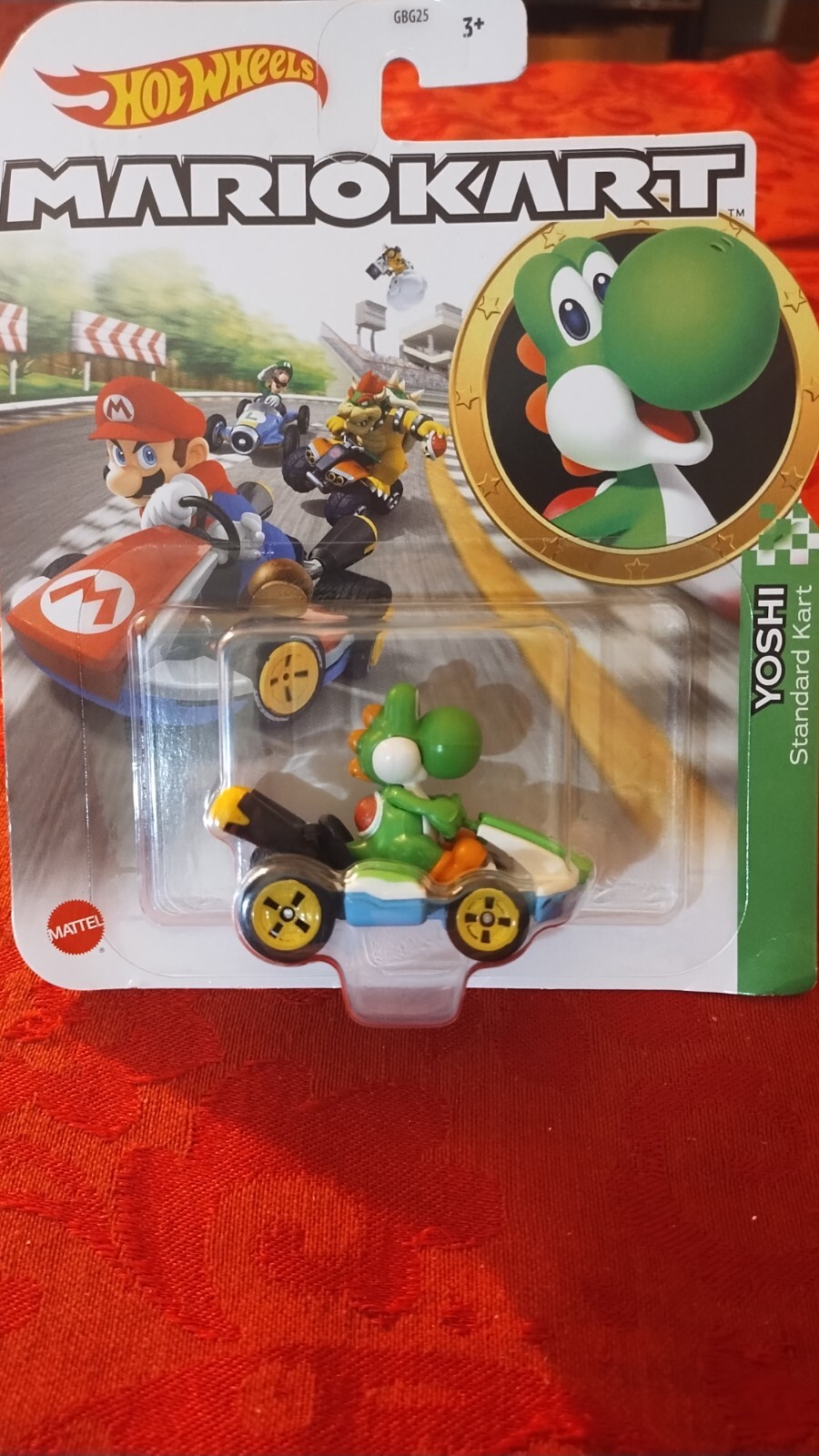 HOT WHEELS MARIOKART YOSHI STANDARD KART DIECAST 1:64 SCALE NEW MATTEL