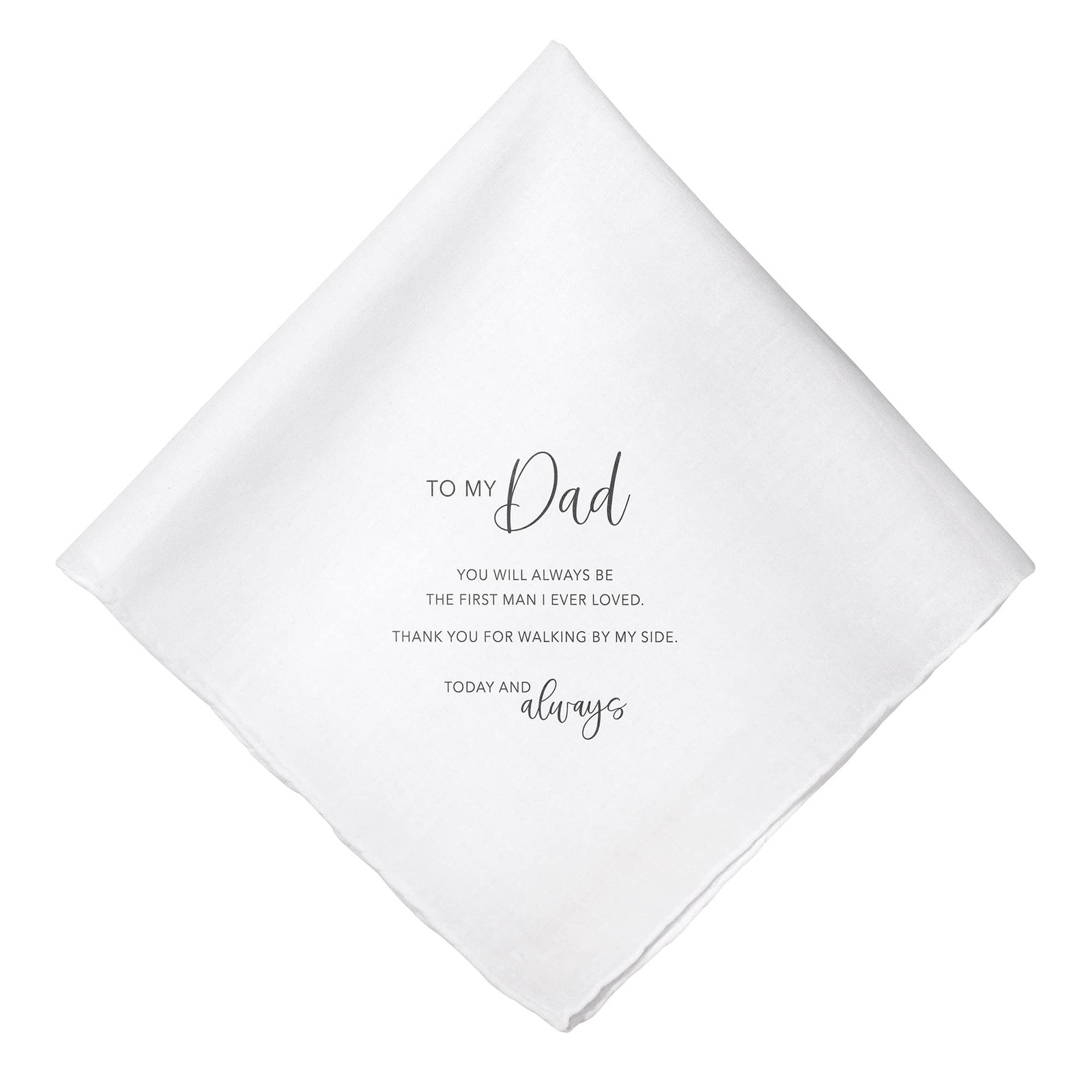 Lillian Rose Dad Wedding Day Keepsake Hankie, One Size, White