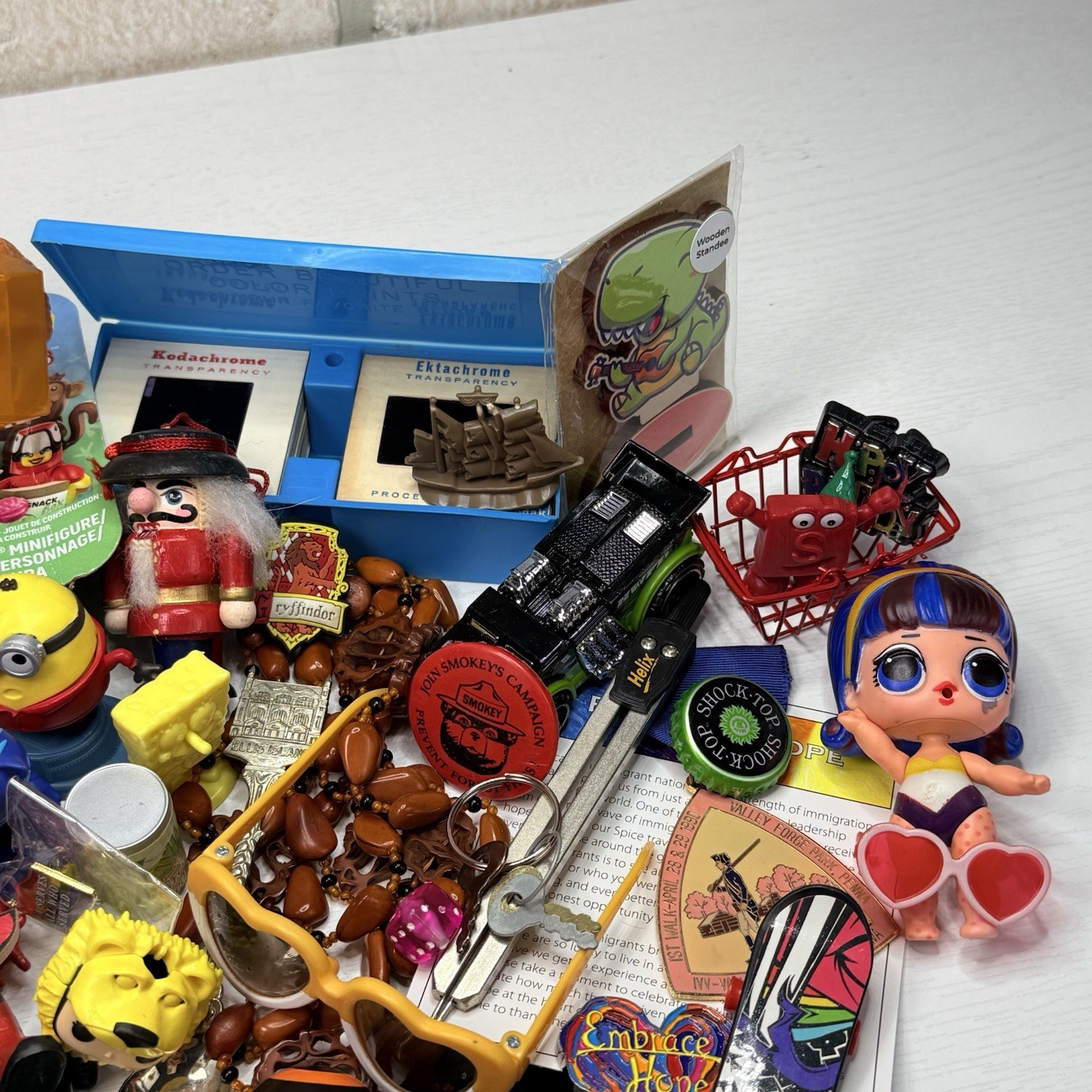 Junk Drawer Mixed Lot Assorted Smalls Toys Trinkets 2.76 Pounds
