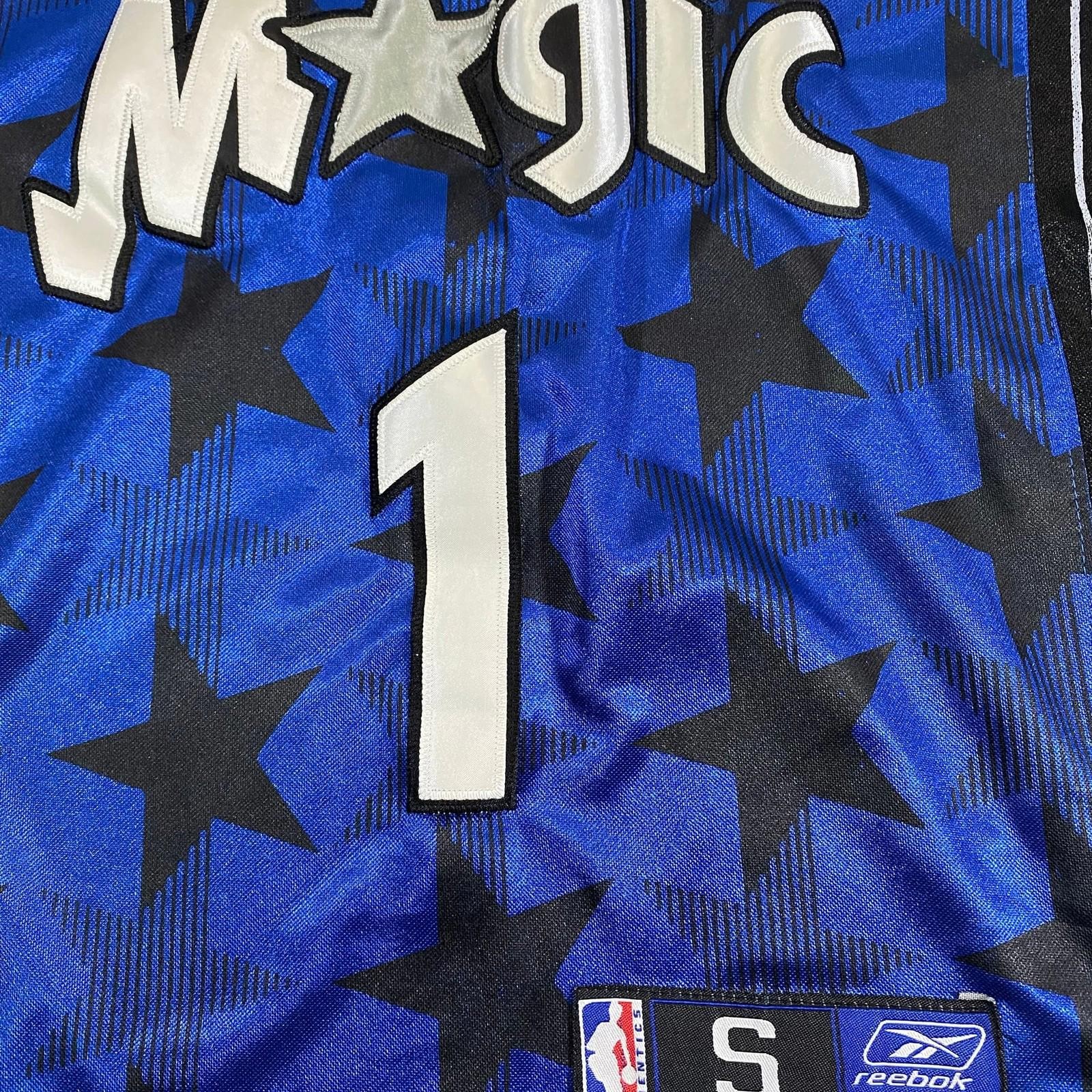Reebok Tracy McGrady T-Mac Orlando Magic Sewn Blue Stars Jersey Men’s Small