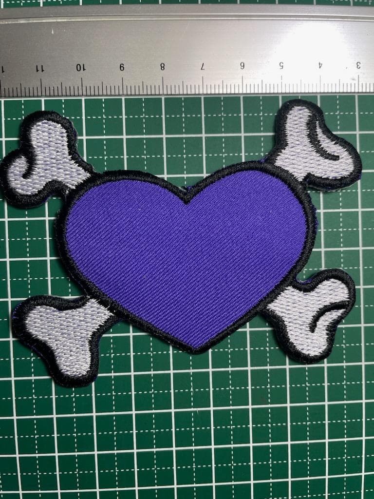 Discount available for multiple iron patch heart crossbones