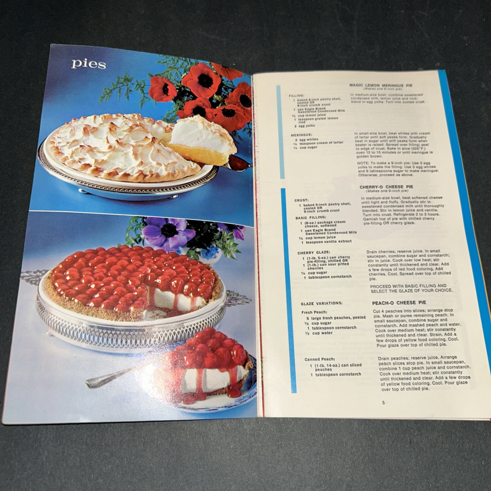 Lot of 7 Vintage Dessert Brochures and Recipes-Jello, Hershey’s, DHines, Eagle +