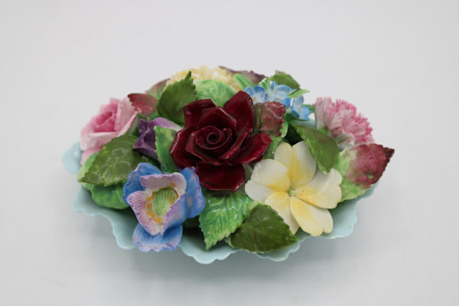Vintageb Royal Adderley England Bone China Floral Dish Centerpiece