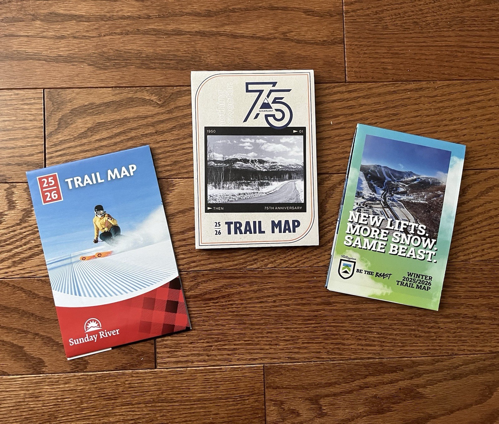 2025-26 New England Ski Mountain Trail Maps – Killington Sugarloaf Sunday River