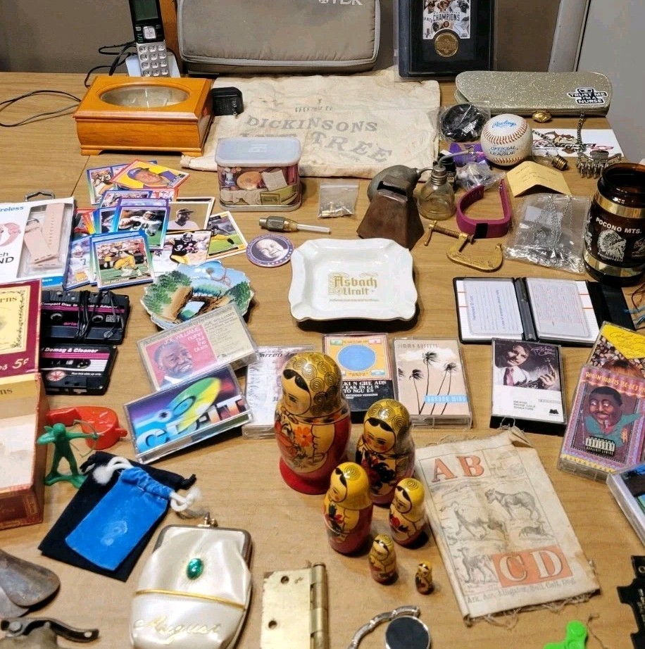 Junk Drawer Now & Vintage Bible Collectible Items Mixed Lot Some Marked As Is