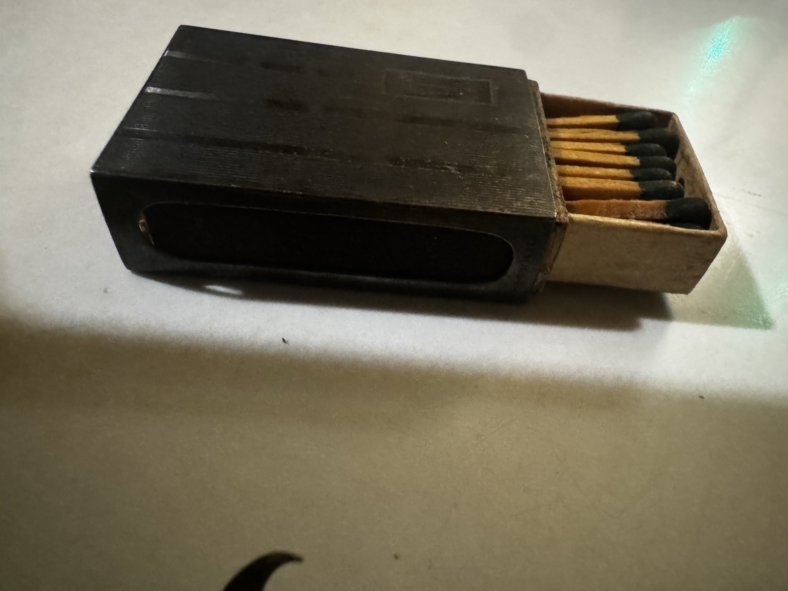 Antique Sterling Silver Matches Brass Odd End LOT ( 7 Pieces)