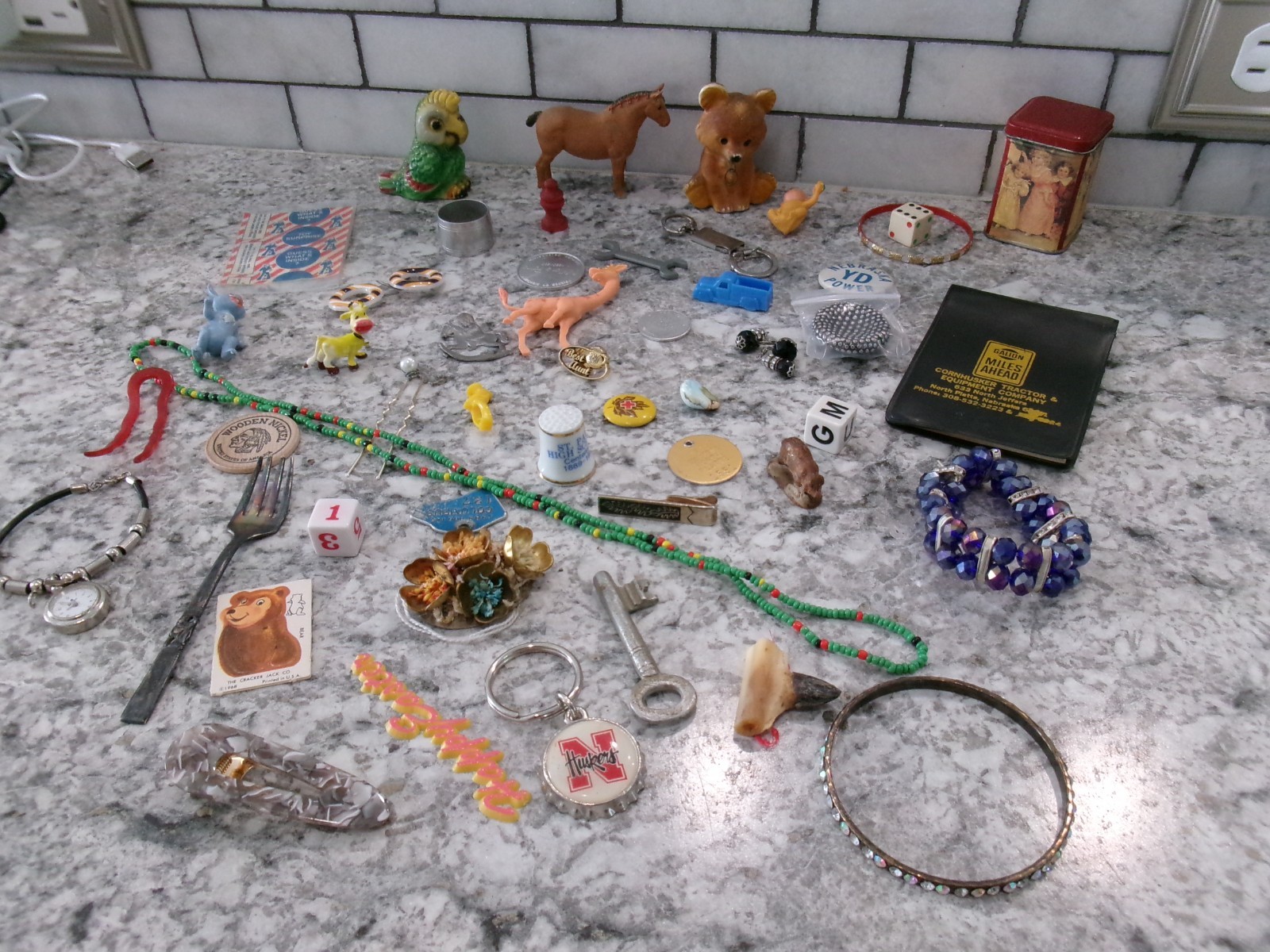 Vintage Junk Drawer/Trinket Lot, 50 Piece Lot, 1.3lbs – #2