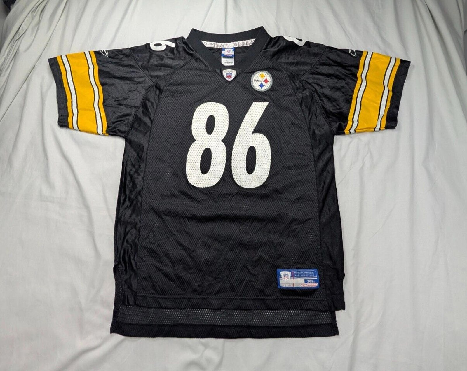 Reebok NFL Equipment Pittsburgh Steelers Jersey #86 Hines Ward Youth XL (18-20)