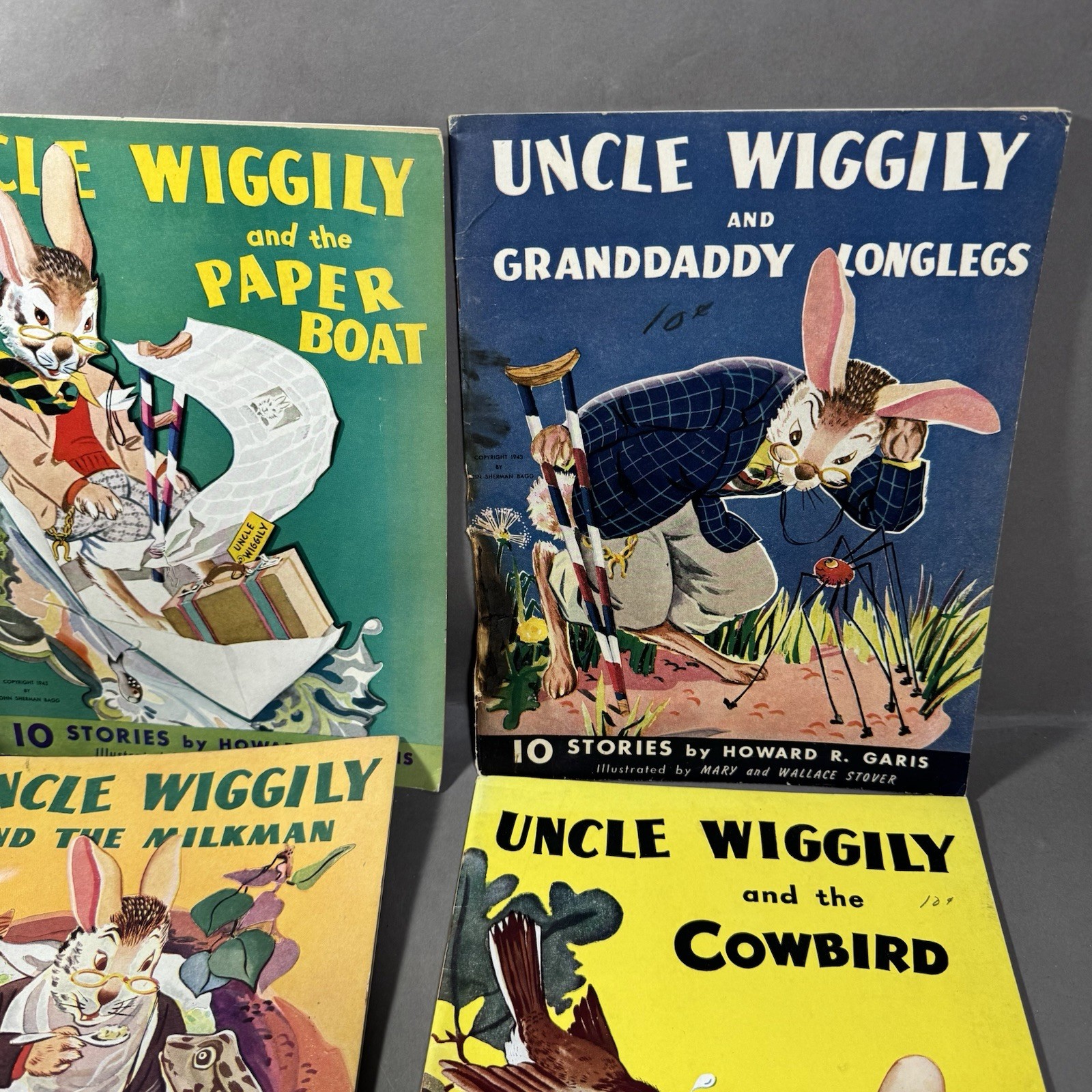 Uncle Wiggily Softcover Children Books by Howard Garis 1943 Lot of 8