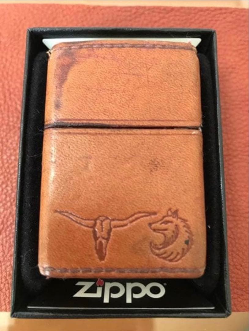 Zippo TADY & KING (Gorose inheritance) Wolf leather wrapped 2001 rare item