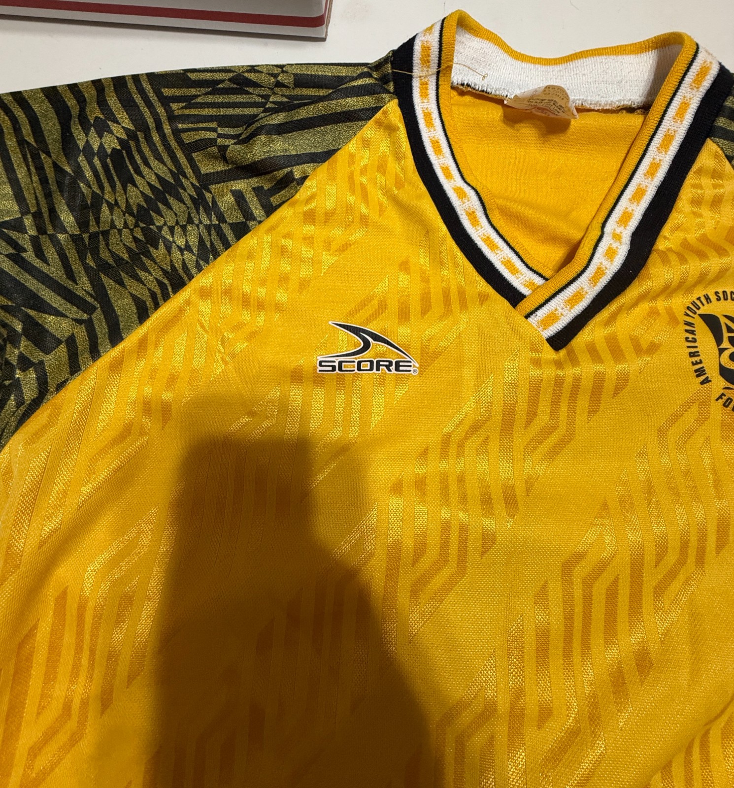 PRE-WORN Vintage Tee Shirt: AYSO Yellow and Green Youth Soccer Jersey