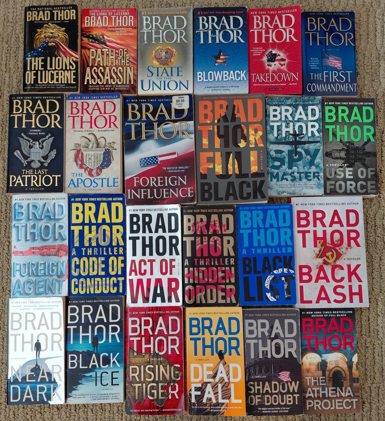 SET of 24 BRAD THOR Novels 1-23 SCOT HARVATH SERIES plus ATHENA PROJECT!