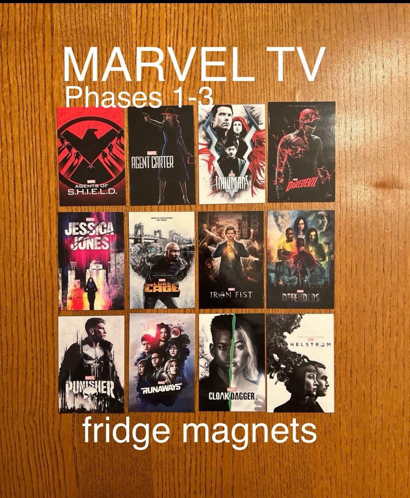 Marvel TV phases 1 -3 FRIDGE MAGNETS