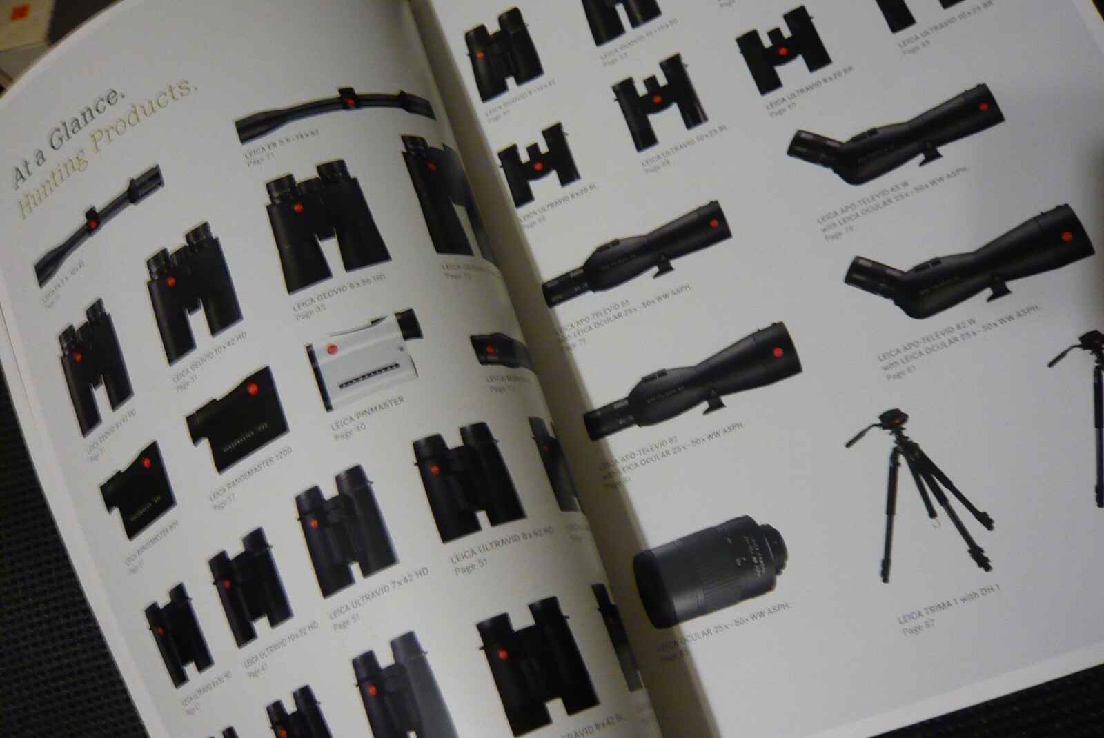 Leica Fascination of Observation. Binocs and Scopes. 75 pages. English specs.