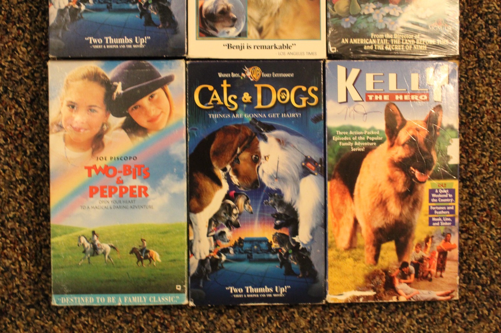 Lot of 9 CHILDREN + FAMILY VHS – RACING STRIPES, LAND BEFORE TIME, CATS & DOGS