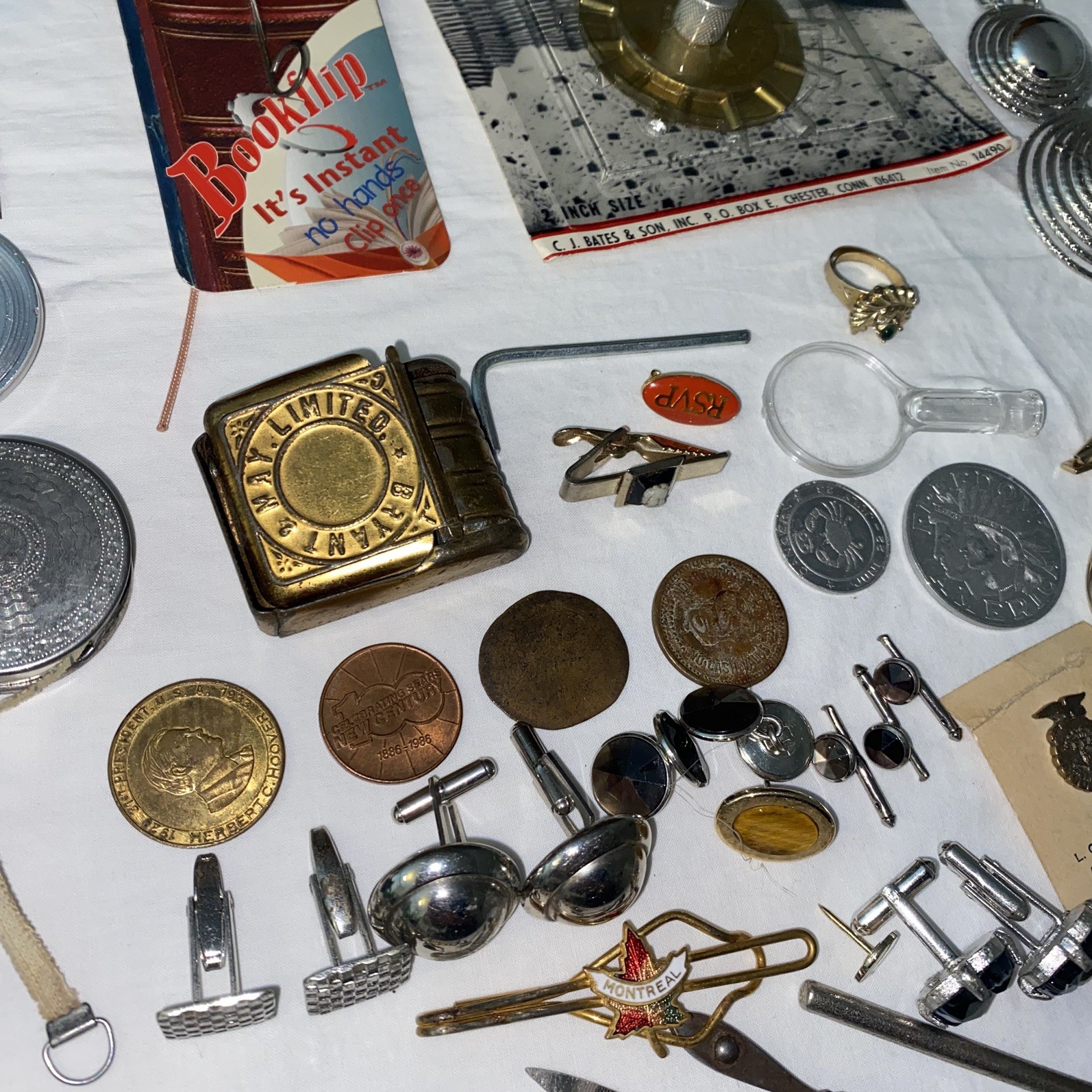 Beautiful Vintage Junk Drawer mixed Lot Watches Medals Pins Jewelry etc!