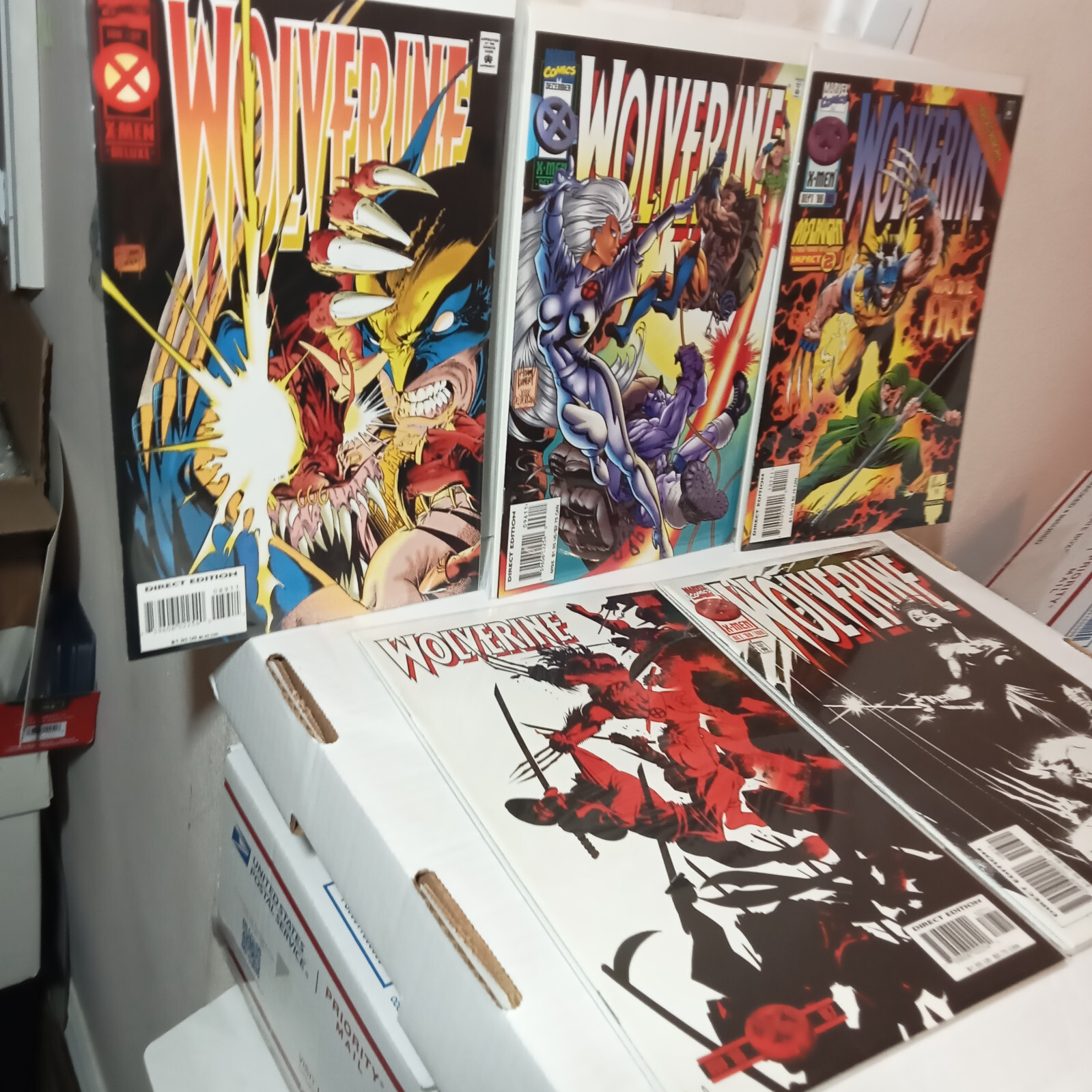 Lot of 5 Wolverine Comics Marvel 1995 1996 VF+ 25 Year Old Vintage Collection