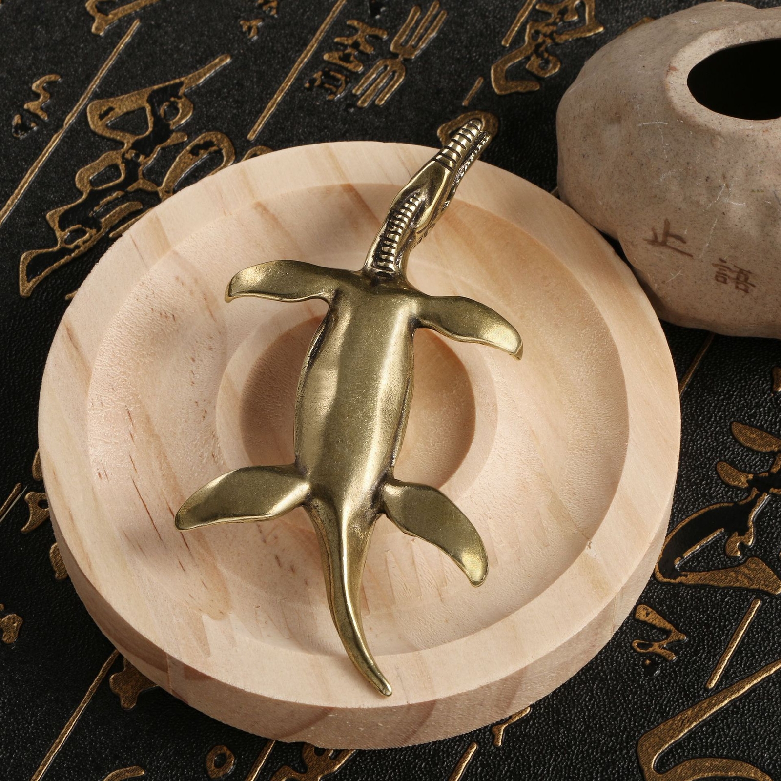 New Brass Marine Prehistoric Upper Dragon Statue Ornament Toys Home Decoration