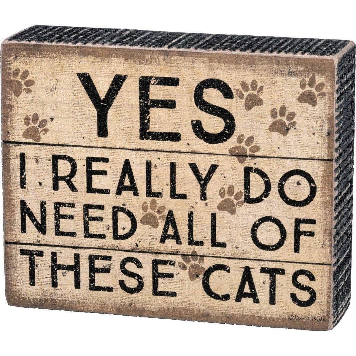 Primitives by Kathy 33890 Classic Box Sign Wood Multicolor 5 inches x Standard