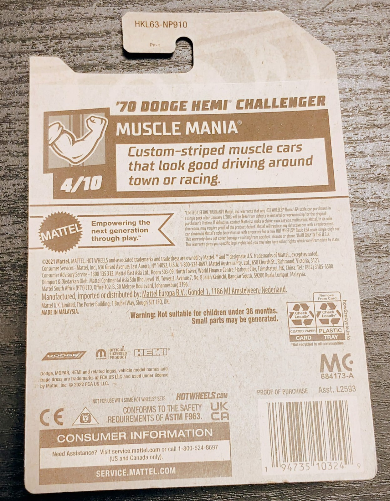 Hot Wheels Muscle Mania 4/10 Lot of 3 – ⚠ INCL. ONE Special 50TH ANNIV. ! ⚠