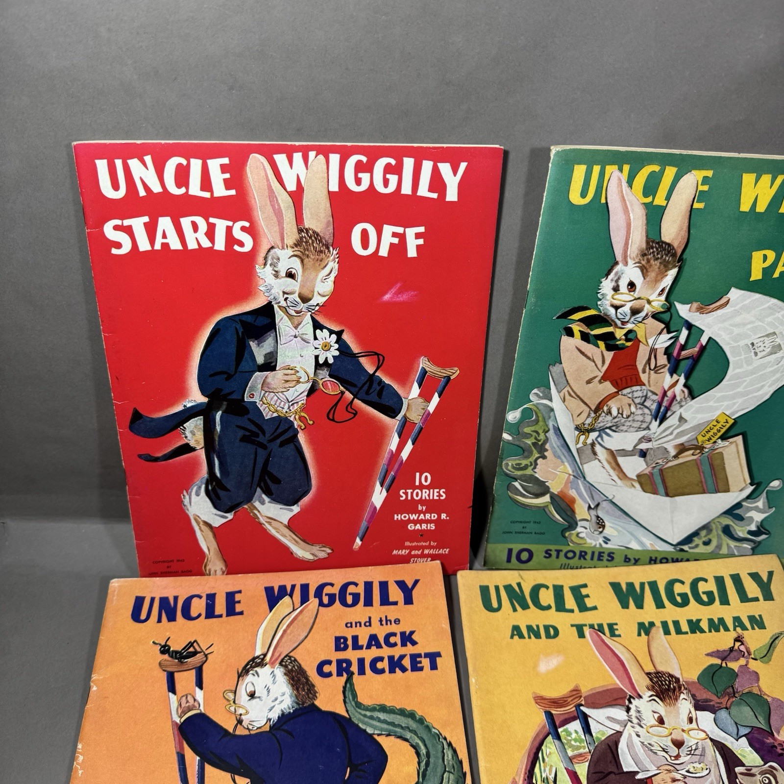 Uncle Wiggily Softcover Children Books by Howard Garis 1943 Lot of 8