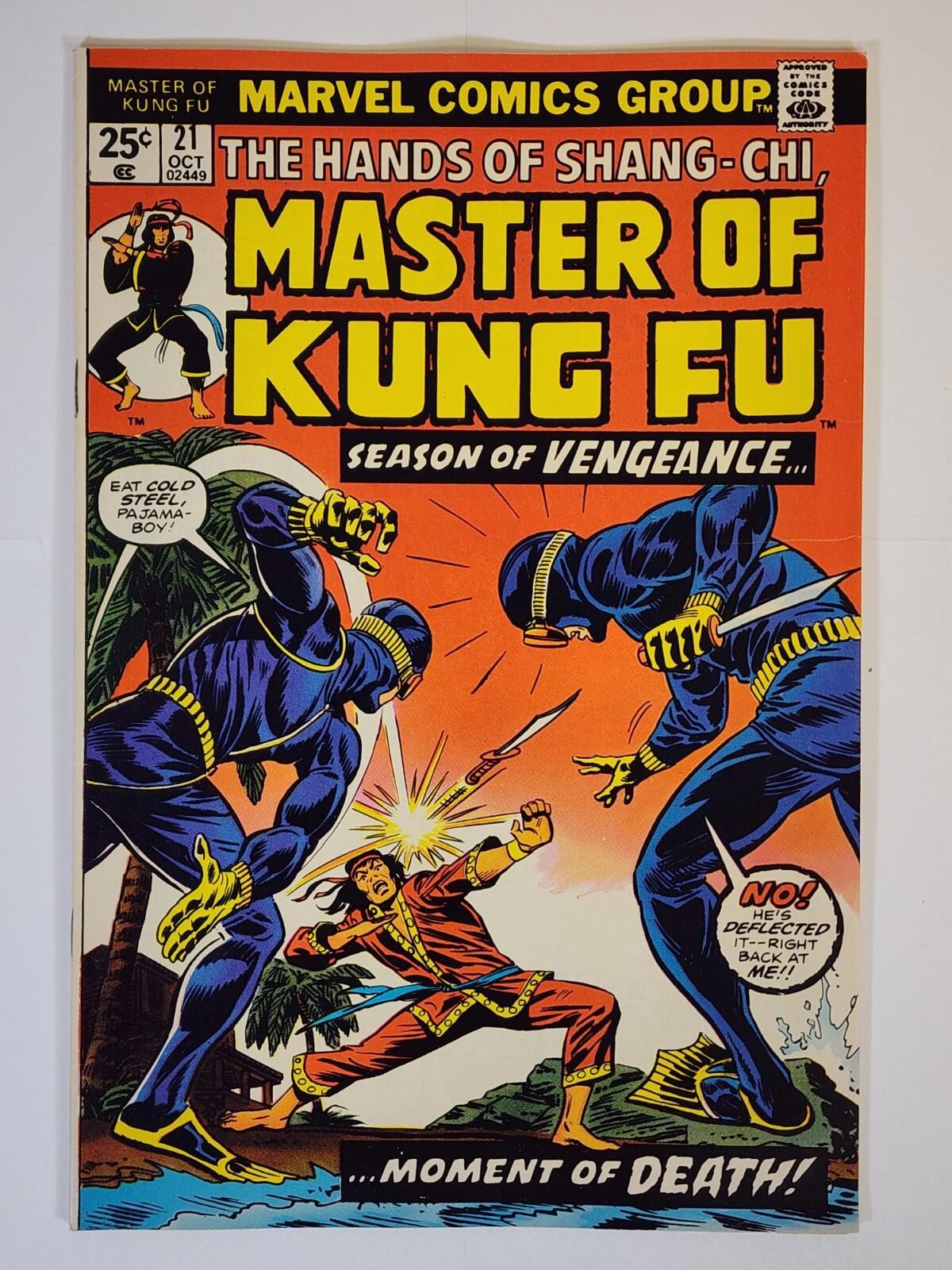 MASTER OF KUNG FU #21 VF+ Marvel Comics 1974