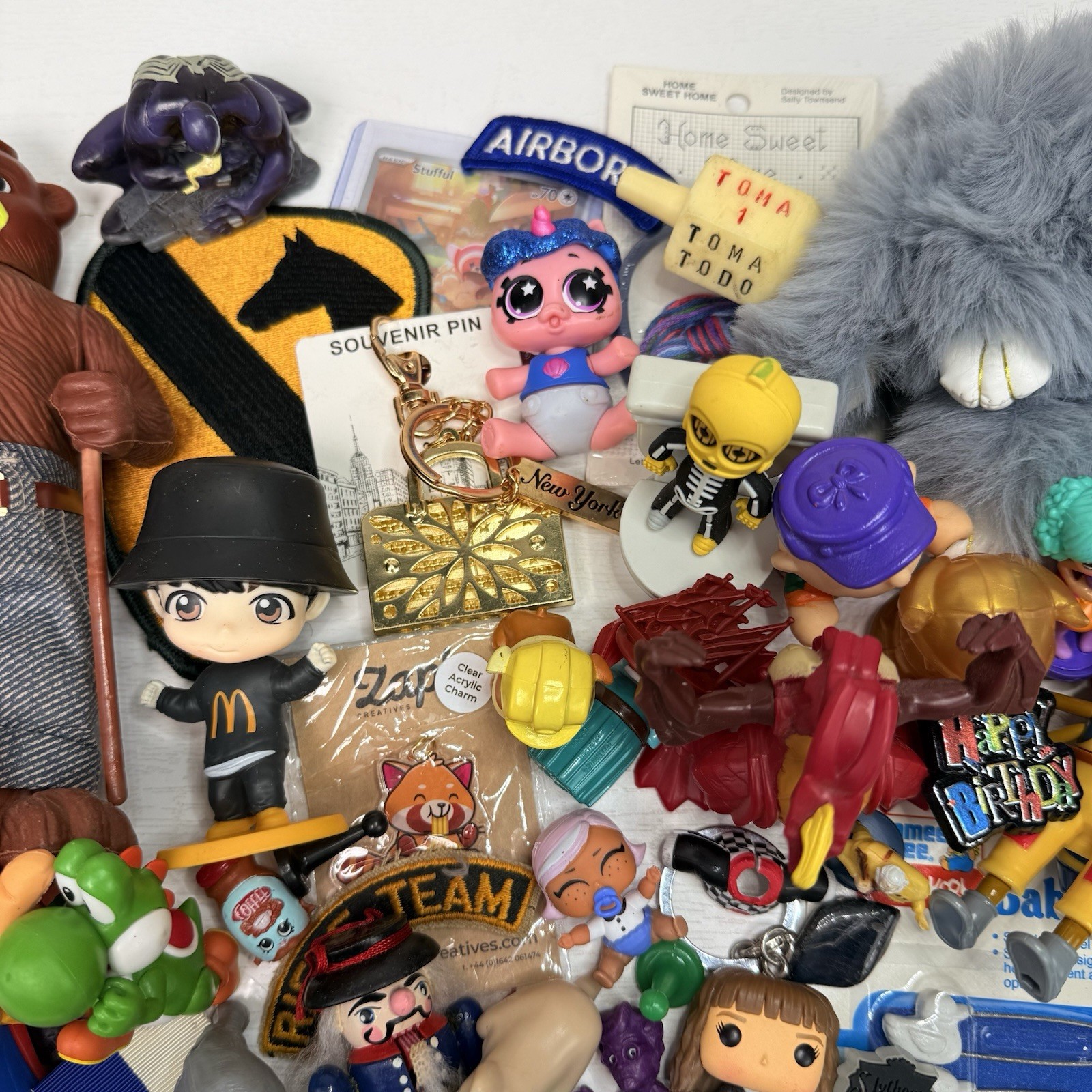 Junk Drawer Mixed Lot Assorted Smalls Toys Trinkets 2.43 Pounds