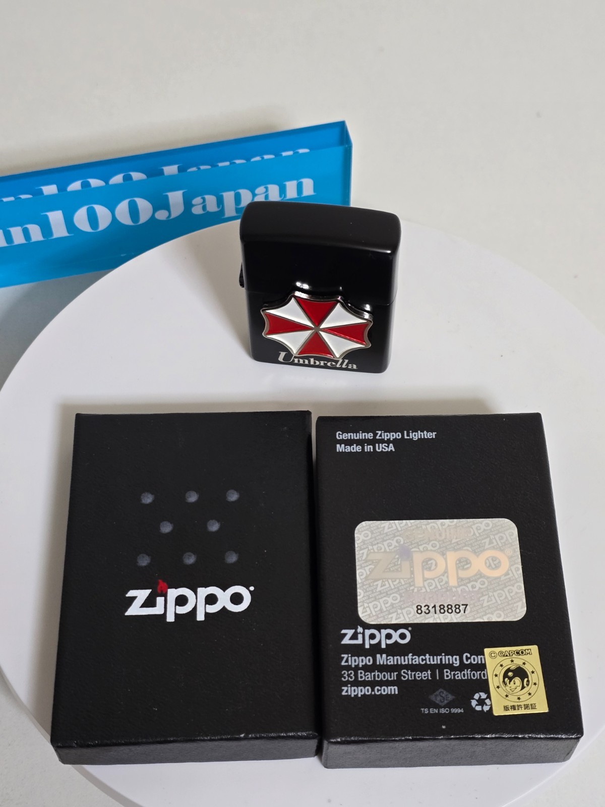 Zippo Resident Evil Umbrella Metal Black Lighter 20th Anniversary limited w/box