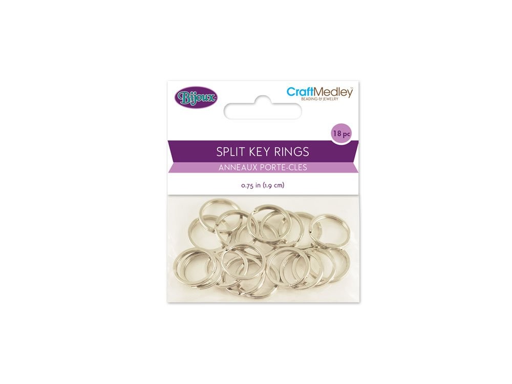 Multicraft Split Key Ring.75 Silver, 0.75″
