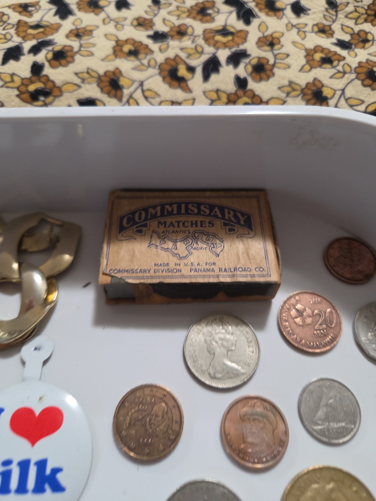 Vintage Junk Drawer With Silver