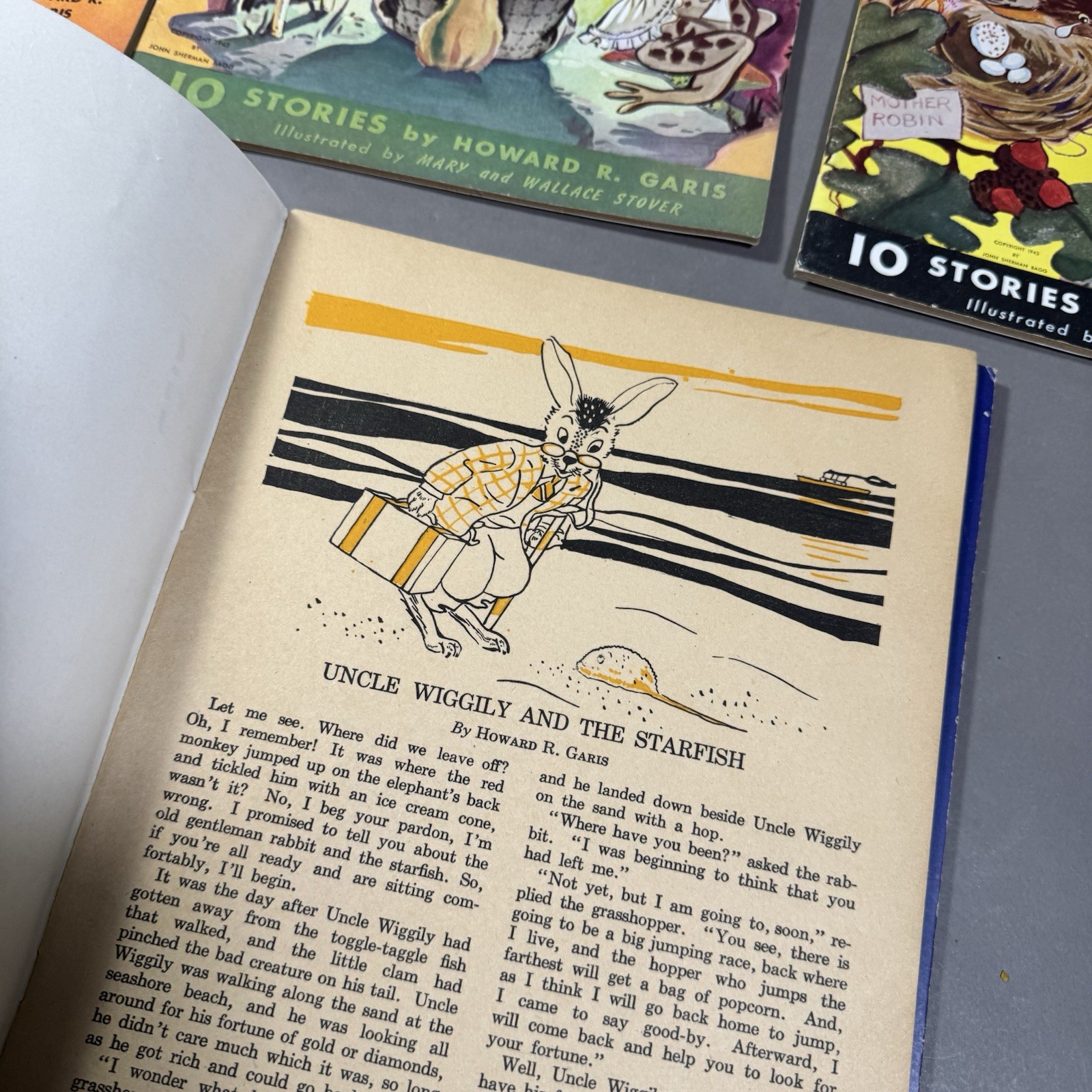 Uncle Wiggily Softcover Children Books by Howard Garis 1943 Lot of 8