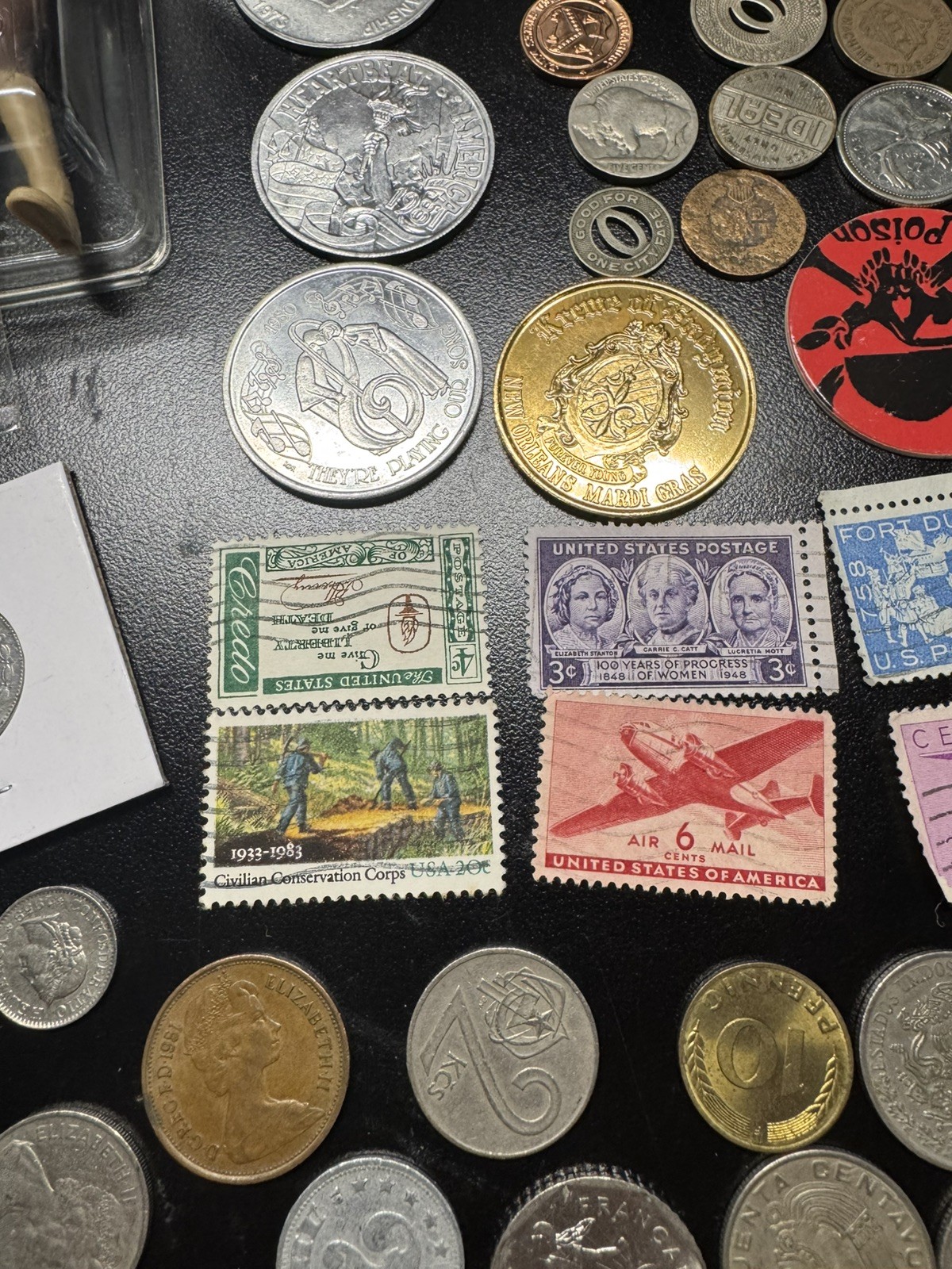 junk drawer lot Coins Cards