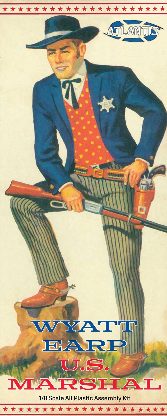 Atlantis Plastic Model Kit – U.S. Marshal YWyatt EARP 1/8 Figure