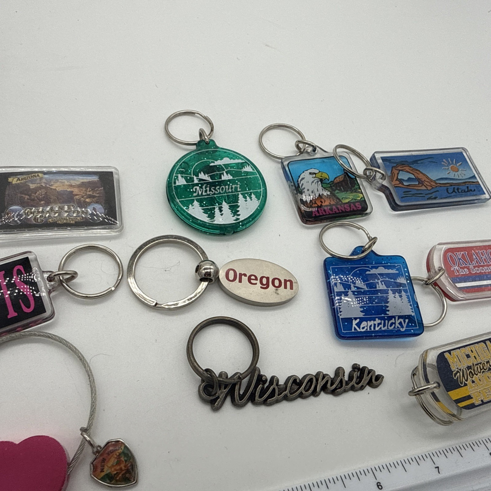 Vintage Junk Drawer Lot 11 Travel Keychains