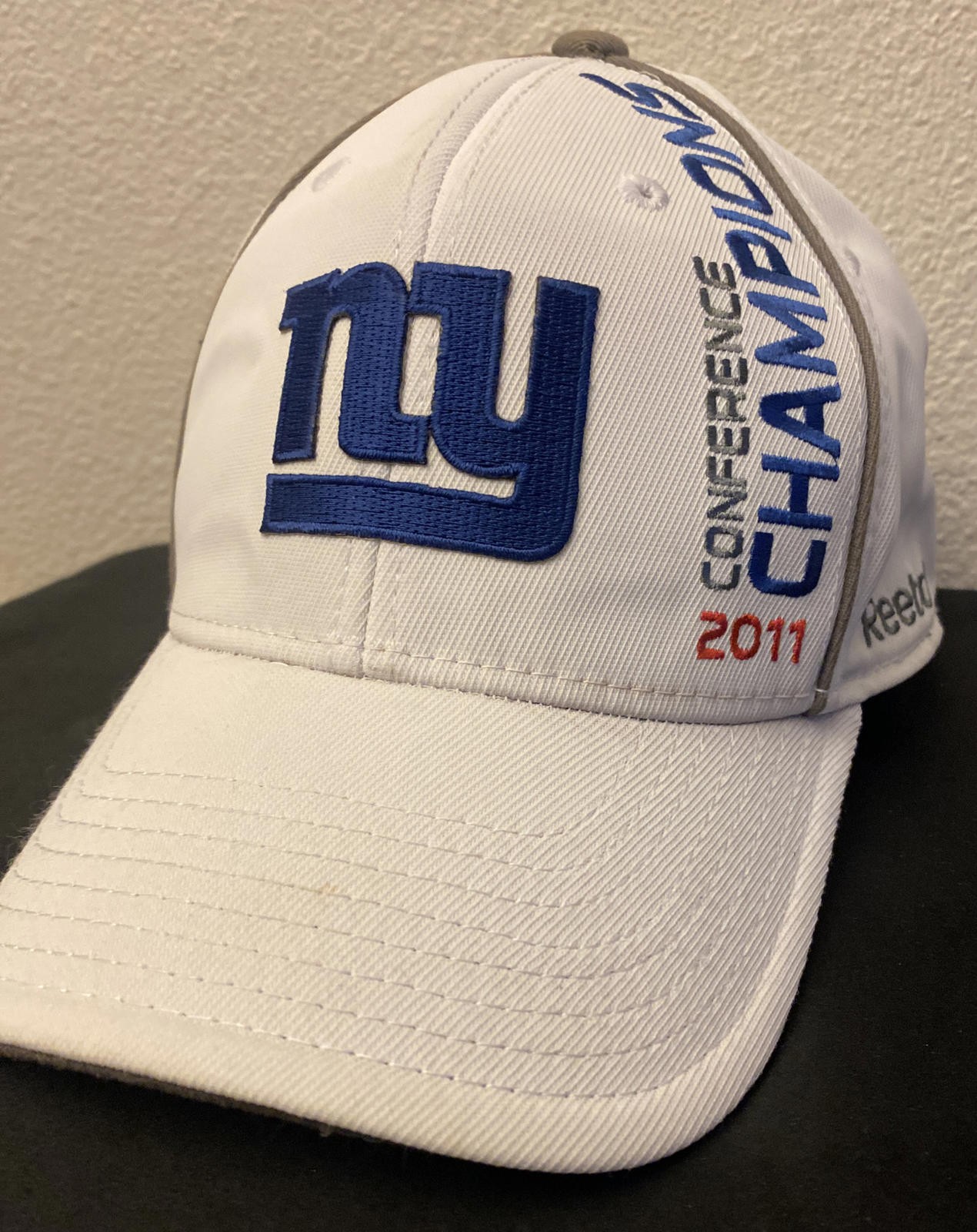 Super Bowl XLVI Conference Champions Cap Hat 2011 New York NY Giants Reebok NFL