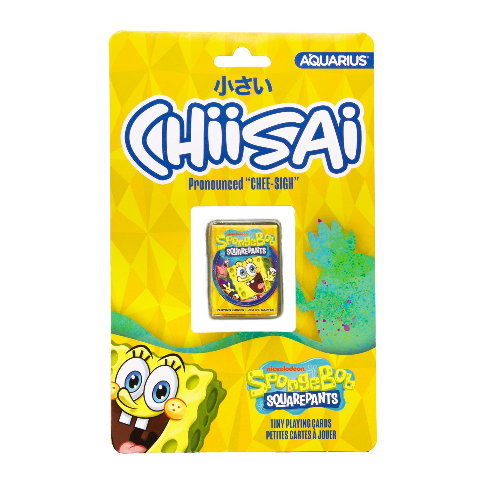 Aquarius Spongebob Chiisai Micro Playing Card Deck 1.8×1.3 in Licensed