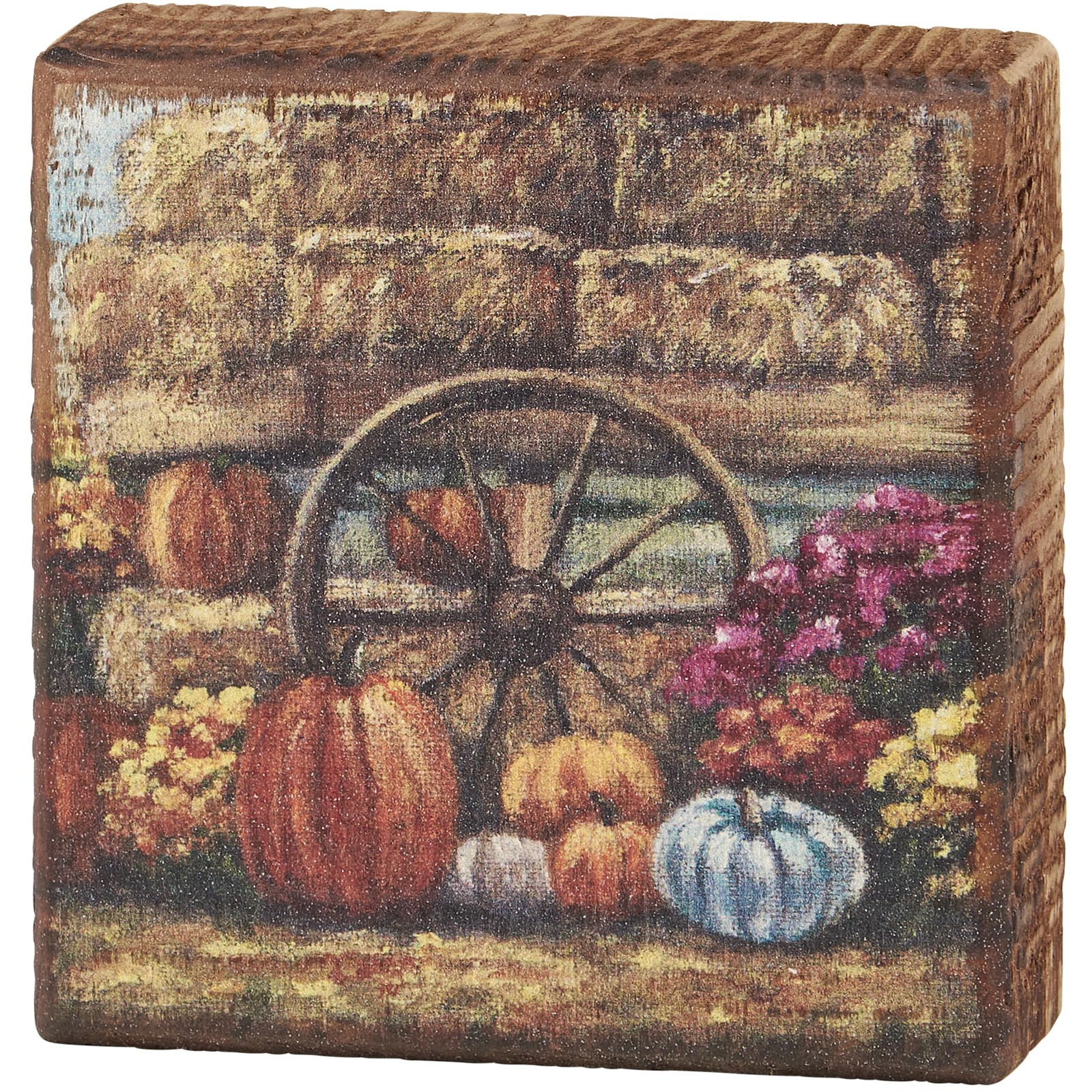 Primitives by Kathy Fall Farm Wagon Block Sign