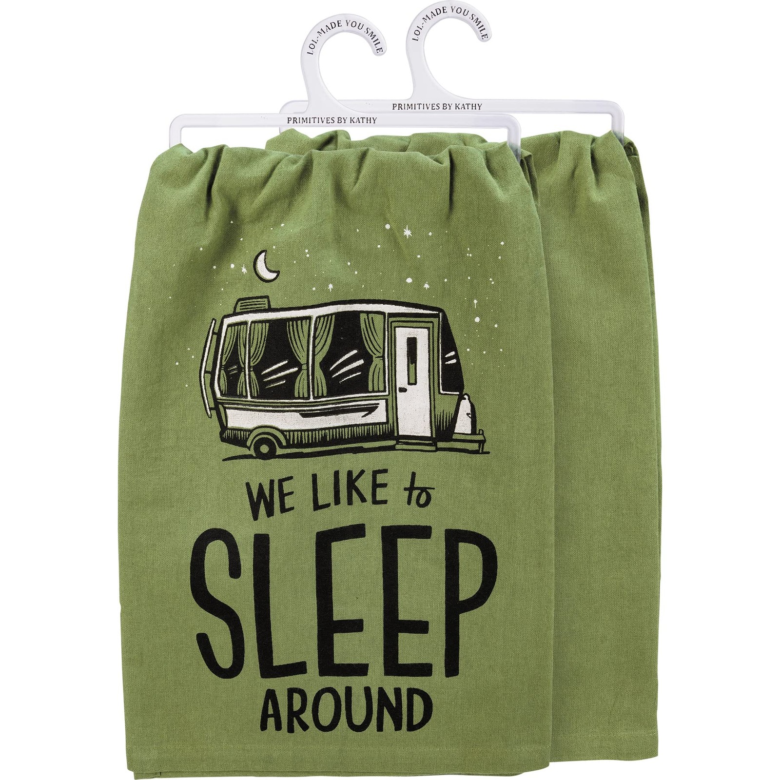 Primitives by Kathy 112617Kitchen Towel We Like to Sleep Around, 28-inch