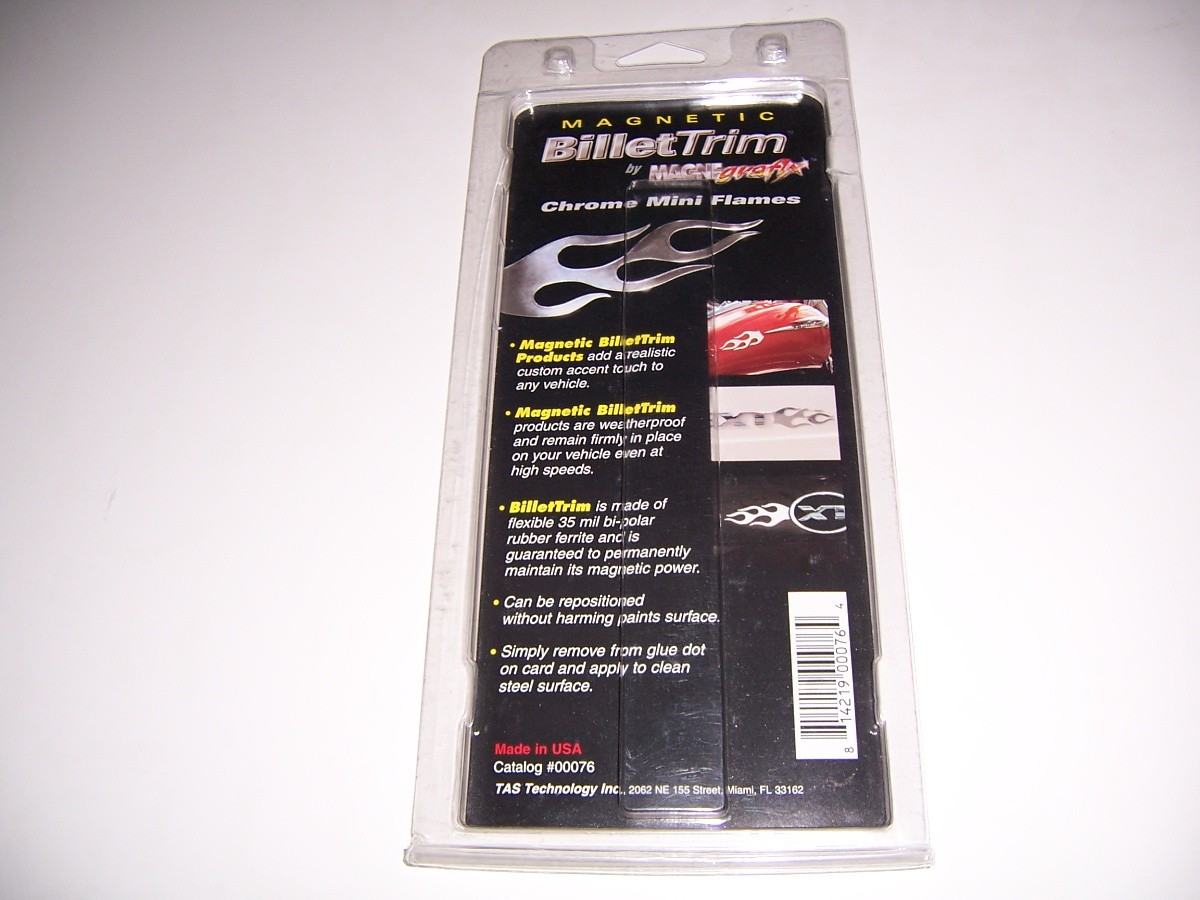 Billit Trim – Magnetic Chrome Mini Flames for Car Truck and Motorcycles