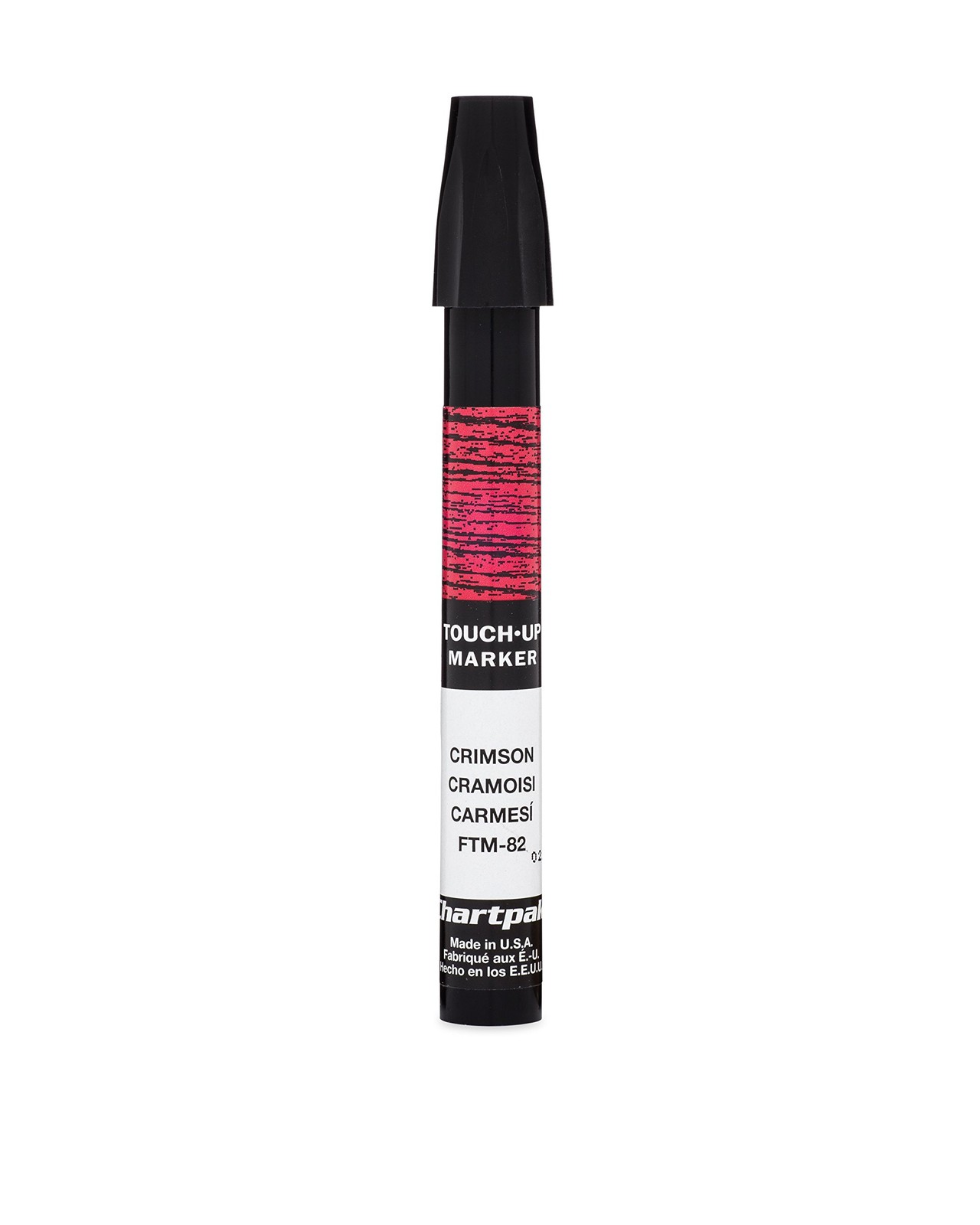 Chartpak Wood Frame Touch-Up Marker, Tri-Nib, Crimson, 1 Each (FTM82)