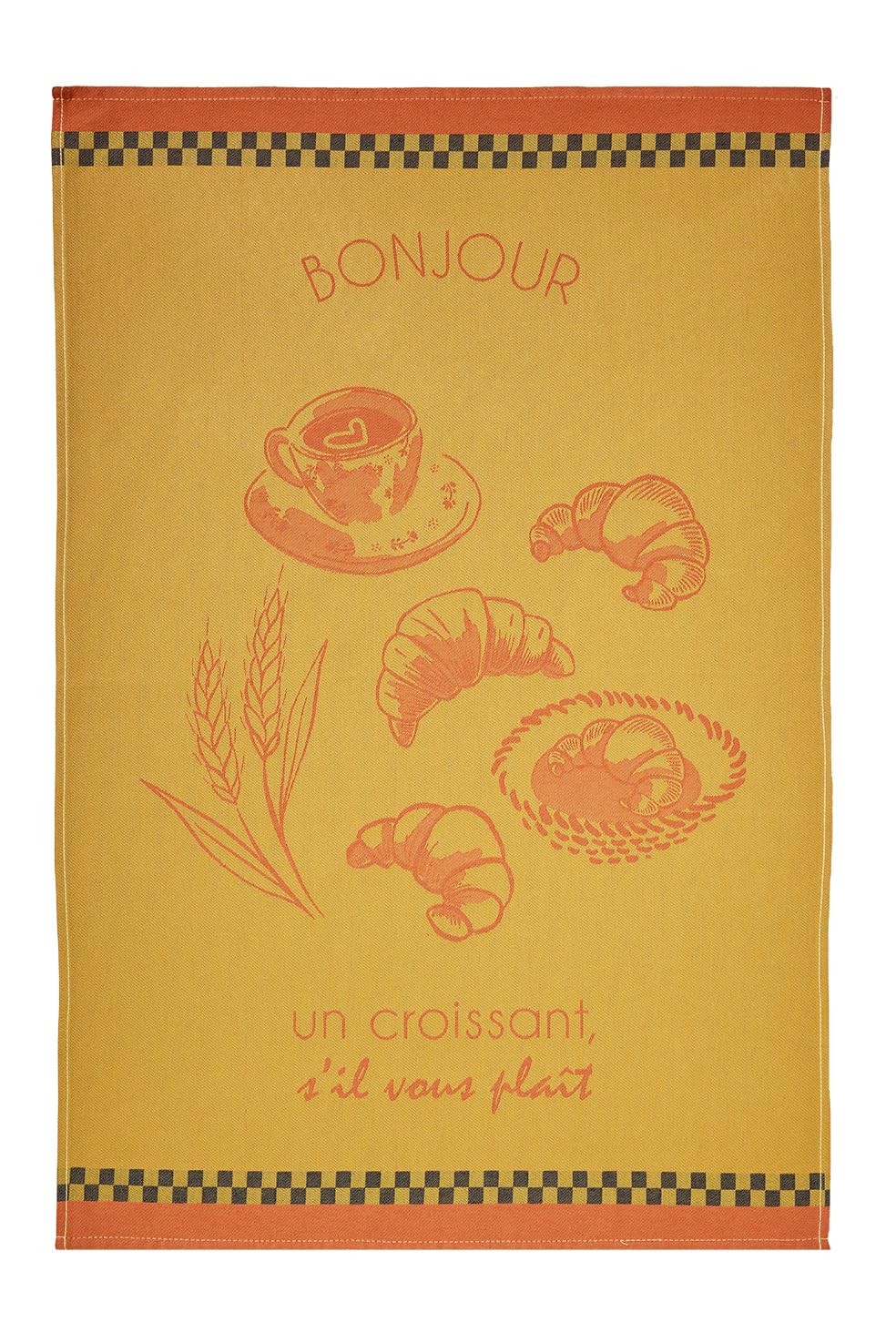Coucke Croissant Cotton Kitchen Towel, 20 x 30 Inches, 100% Cotton