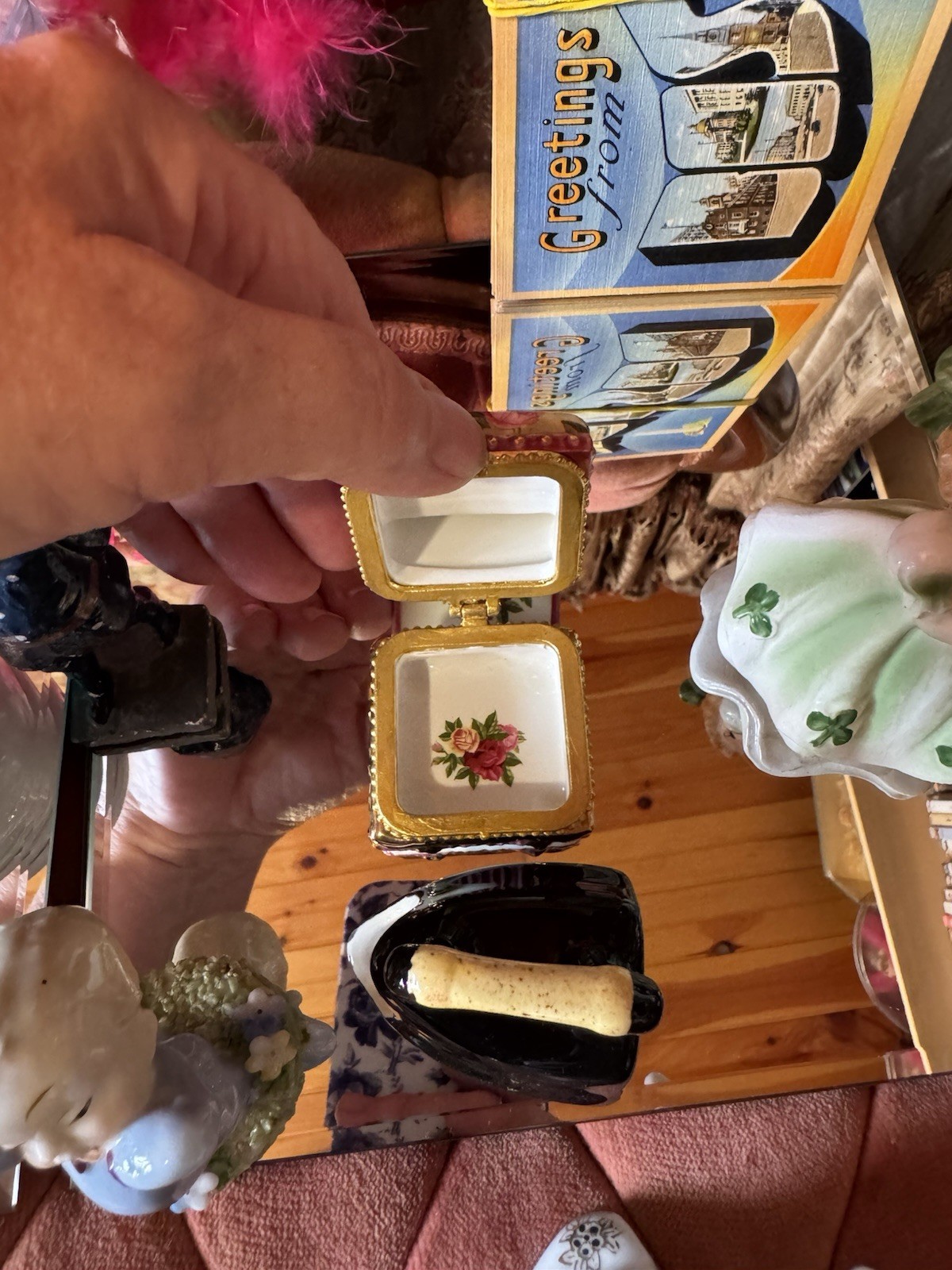 Vintage Junk Drawer Lot Of Figurines, Trinket Boxes, Collectibles Free Shipping