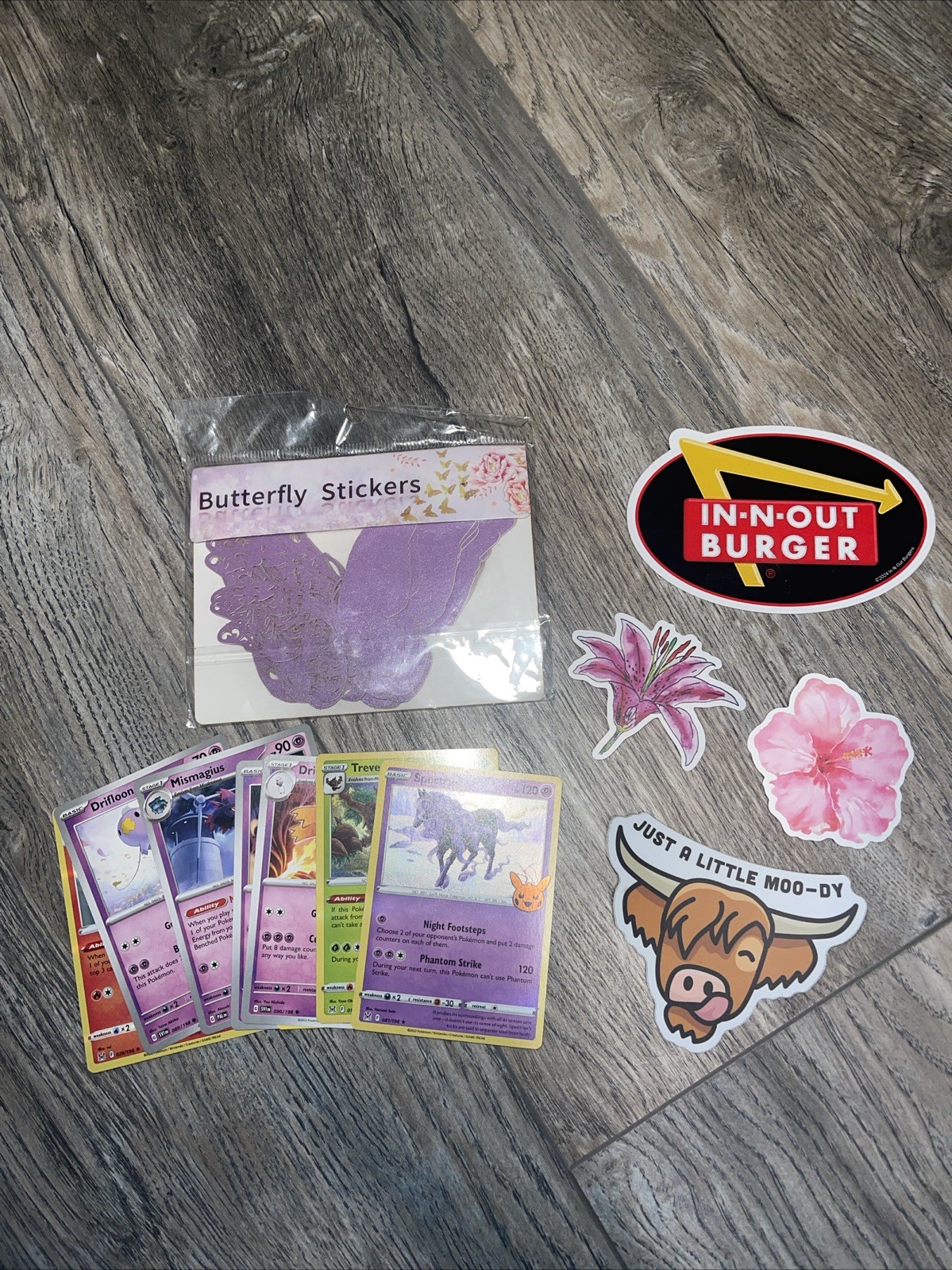 Junk Drawer, Fines, Stickers, Pokémon Cards Lot ￼