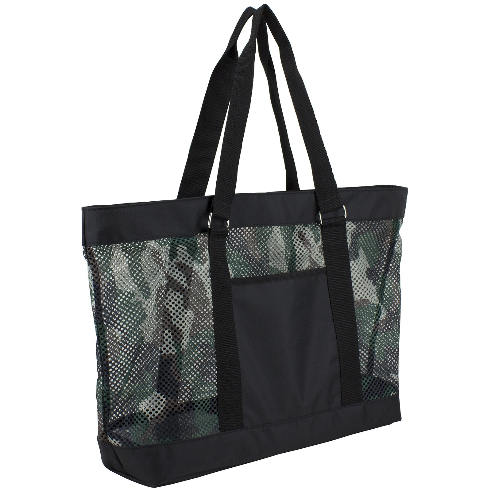 Eastsport Mesh Classic Tote Beach Gym Shopping Shoulder Handbag Bag, Army Camo