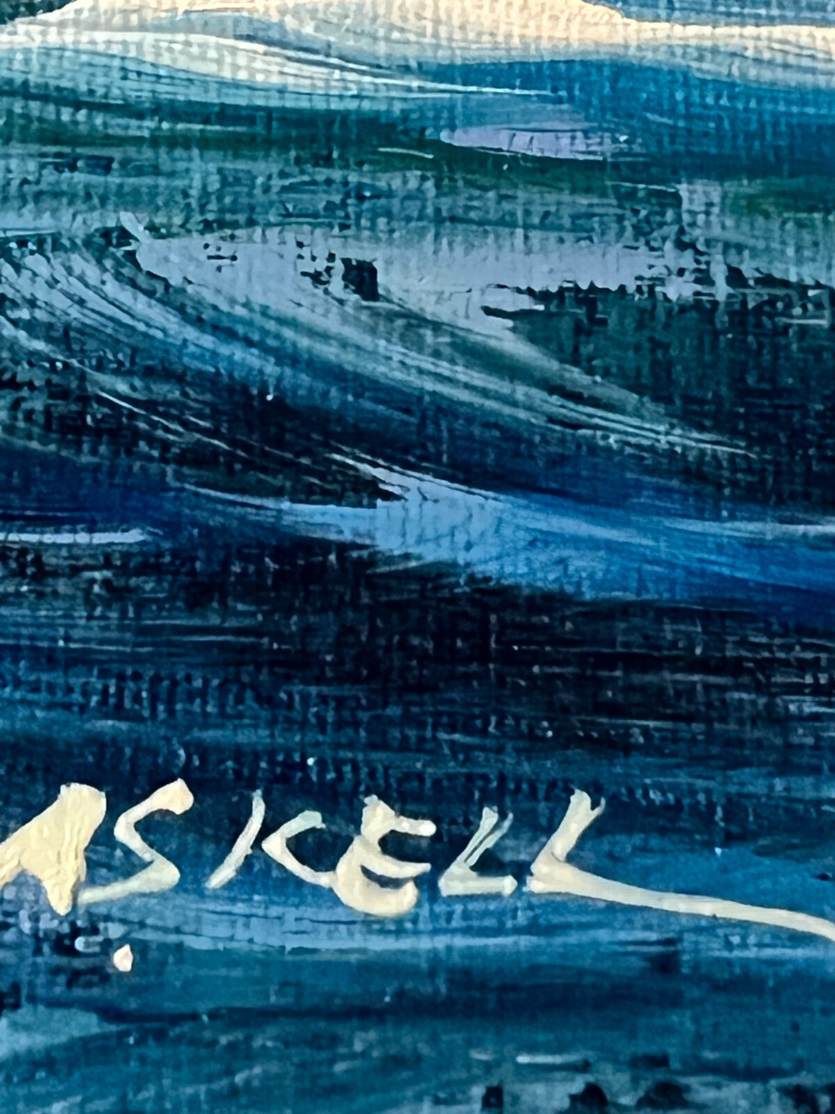 Framed K Maskell Sailing Ship Open Seas Painting 12×16