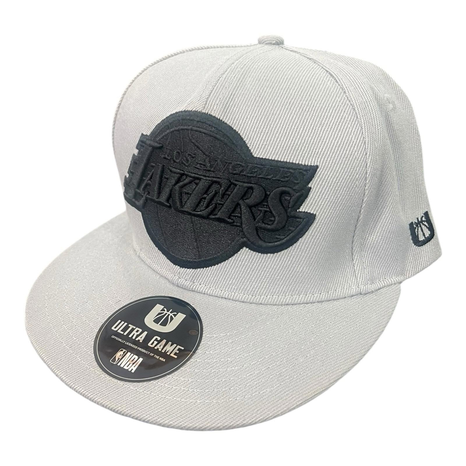 Los Angeles Lakers NBA Ultra Game Snapback Hat Gray Black Adjustable OSFM NWT