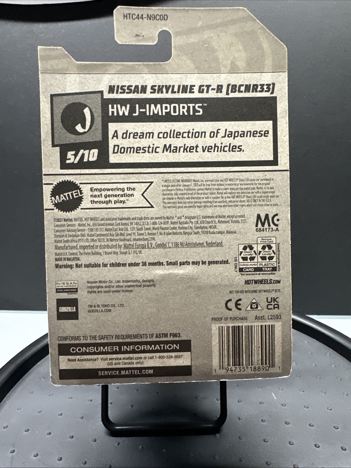 2024 Hot Wheels Godzilla Nissan Skyline GT-R [R32] HW J-Imports 1:64 Scale🔥🔥😎