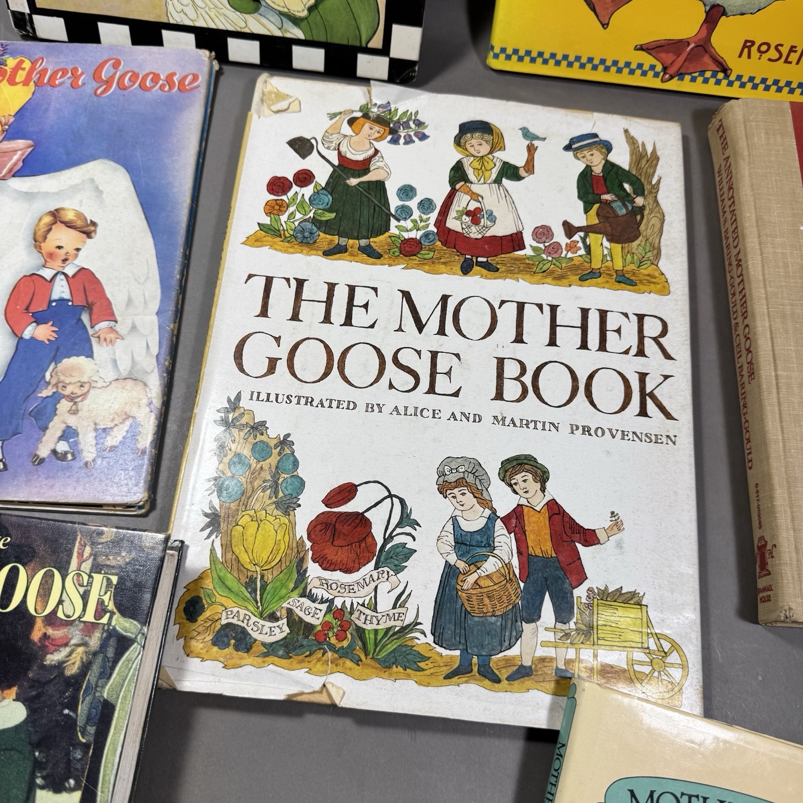 Vintage MOTHER GOOSE Fairy Tale Children’s Book Lot of 7 Books