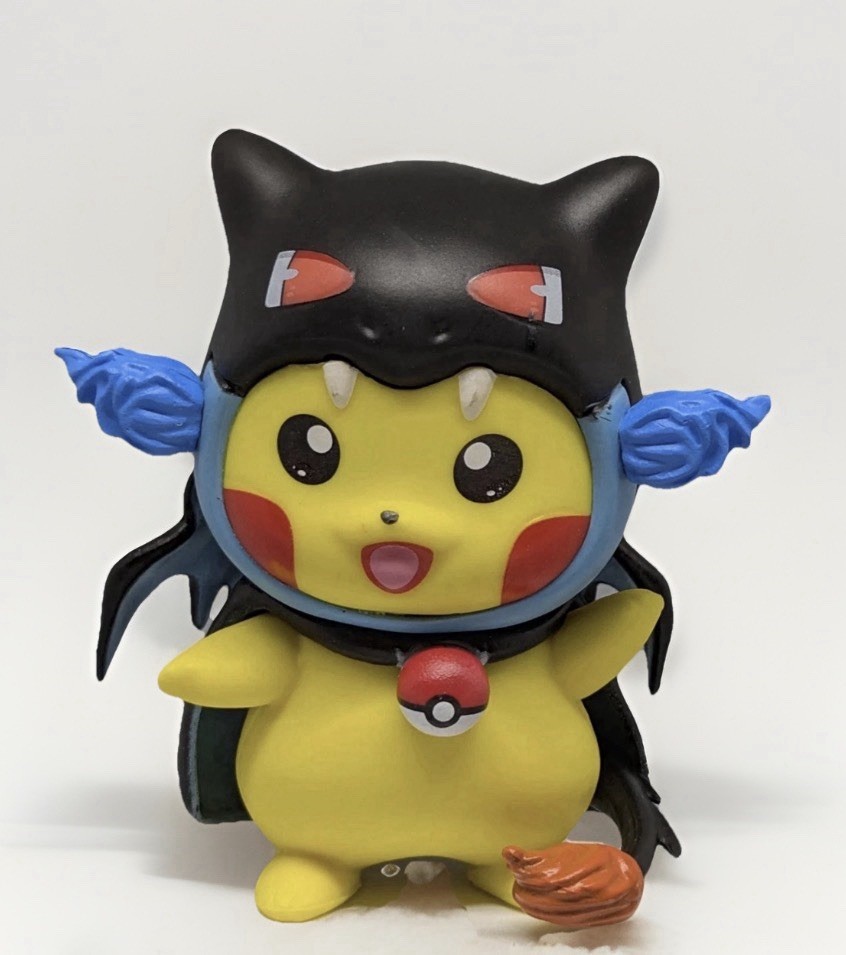 Pikachu Mega Charizard X Cosplay Figure Collectible Pokemon Style Toy Cute